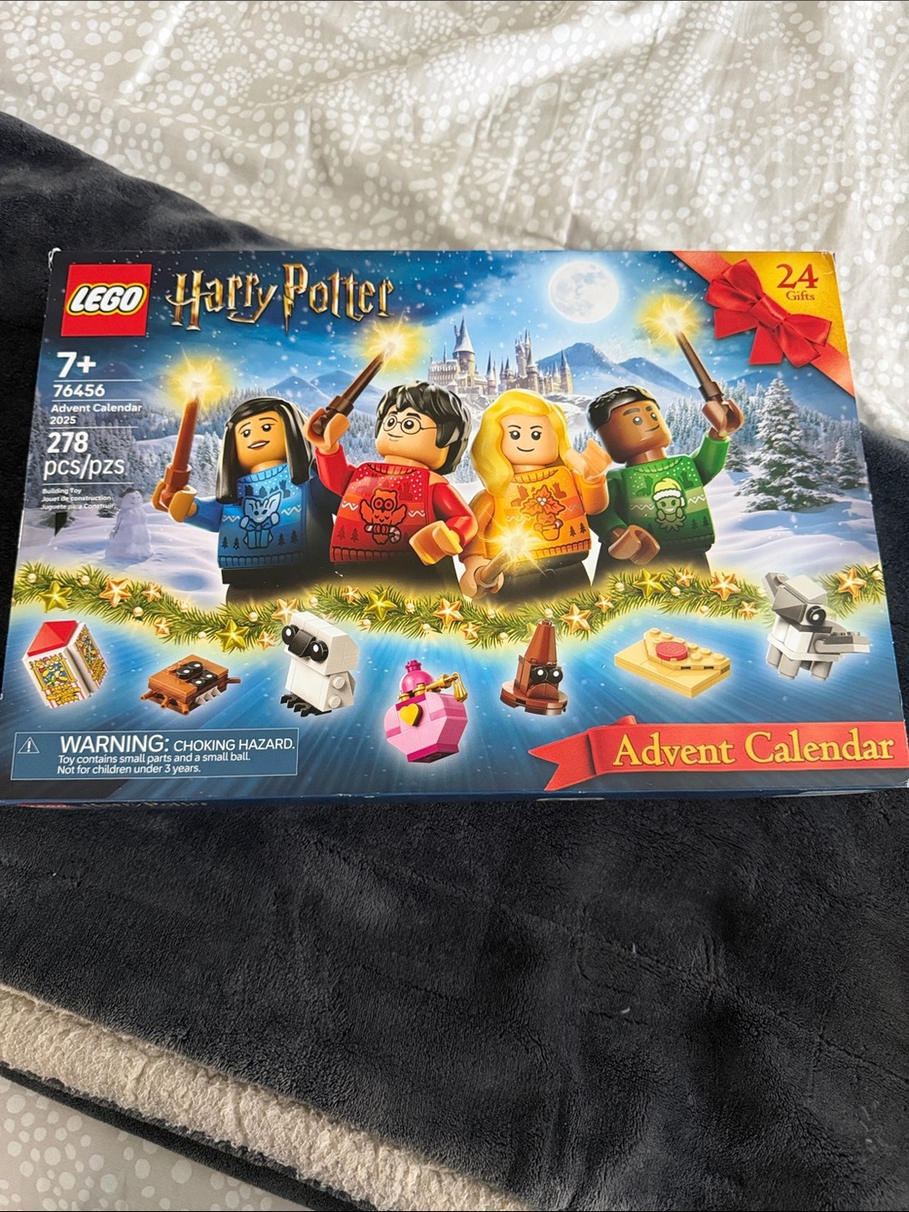 LEGO Harry Potter Blue, Red, Yellow &Green Advent Calendar Holiday Decor NWT IOP